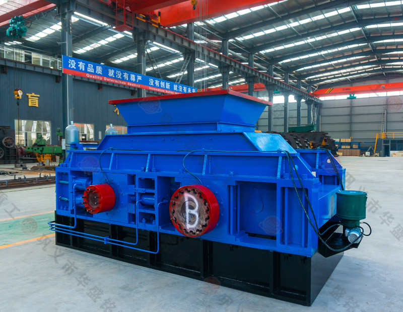 葉巖石破碎機，雙齒輥破碎機華盛銘重工試機